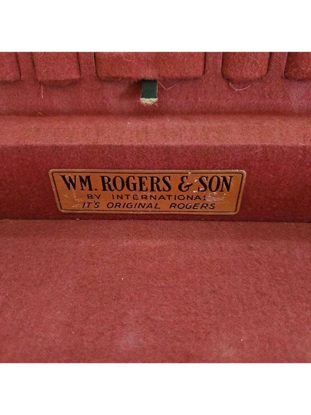 Rogers Wood Flatware Silverware Chest 17" anti tarnish fabric lined box vtg 80s - Picture 8 of 8